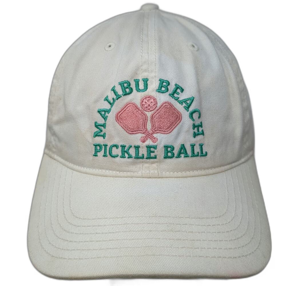 Mighty Fine Baseball Cap White One Size Malibu Beach Pickleball Strapback Hat